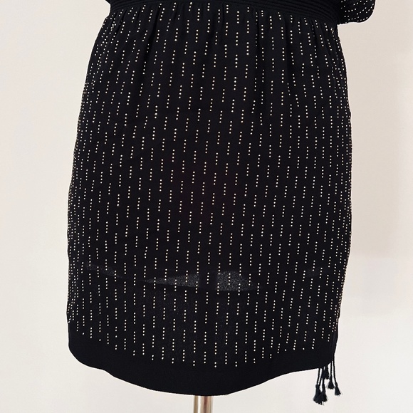 Saint Laurent stud-embellished silk minidress in Black - Picture 9 of 12